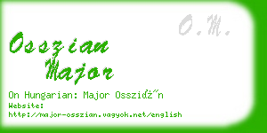 osszian major business card